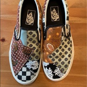 Vans slip on patchwork